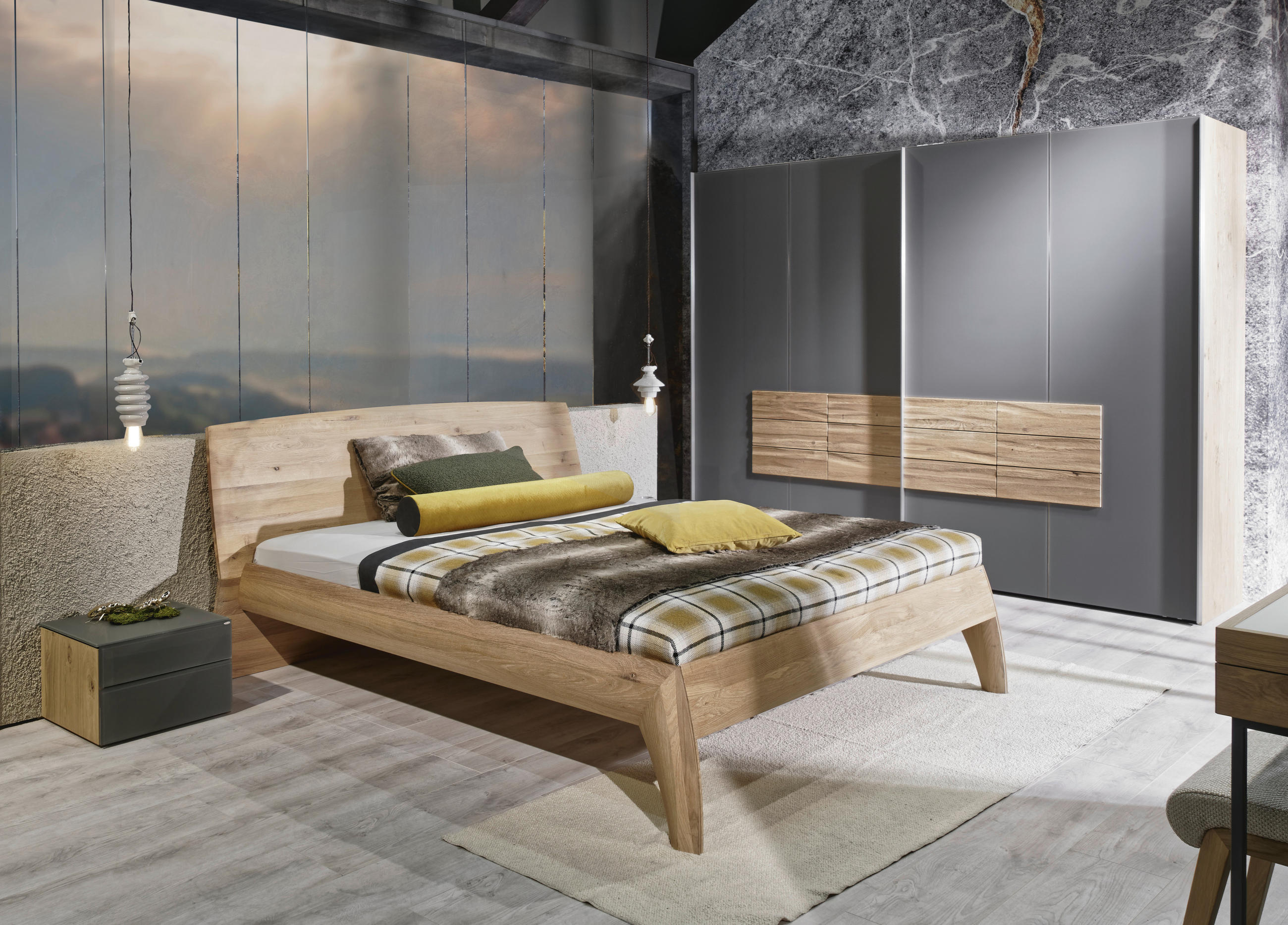 BETT 180/200 cm  in Eichefarben  - Eichefarben, Natur, Holz (180/200cm) - Voglauer