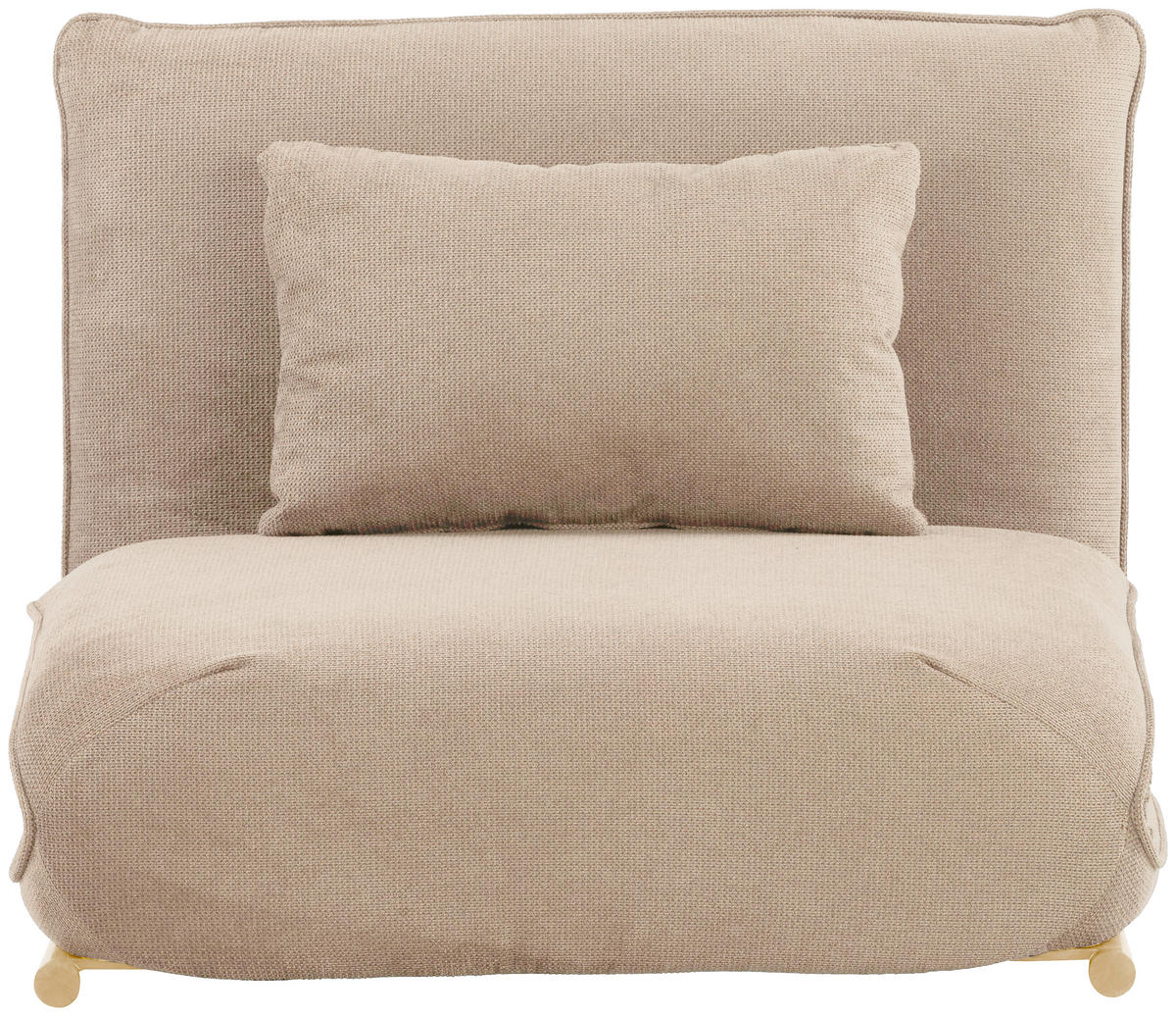 SESSEL in Samt Creme, Nussbaumfarben  - Nussbaumfarben/Creme, Design, Textil/Metall (93/97/80cm) - MID.YOU