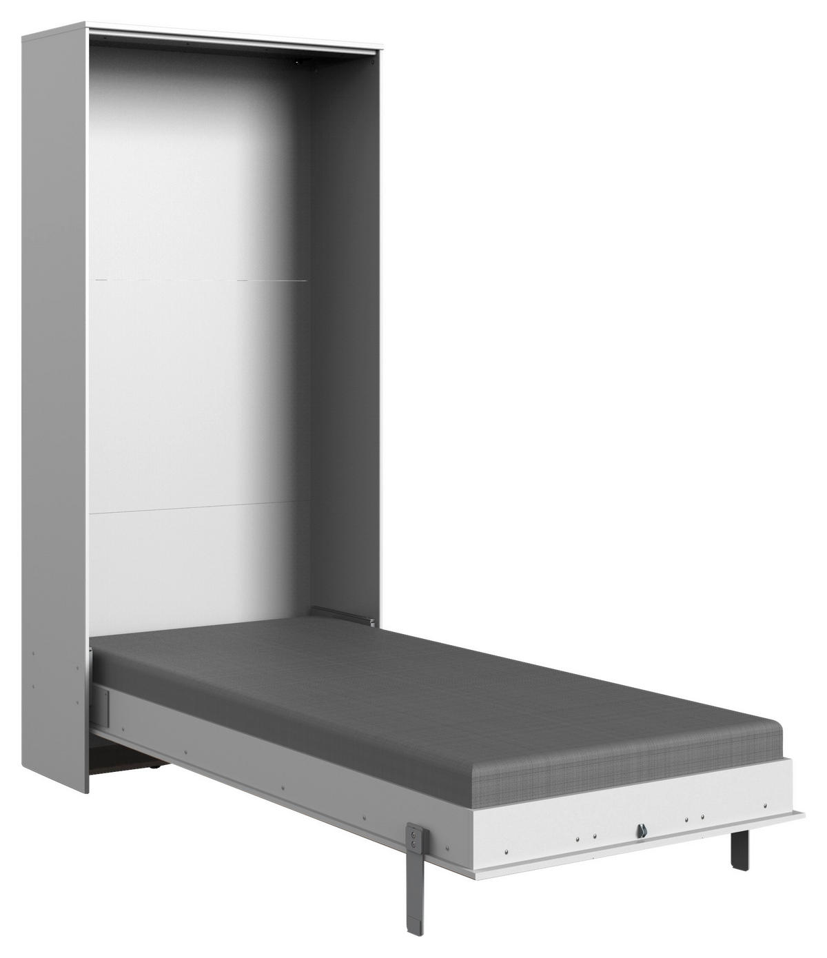 ZIDNI KREVET 90/200 cm   - bijela, Konvencionalno, drvni materijal/metal (90/200cm) - MID.YOU