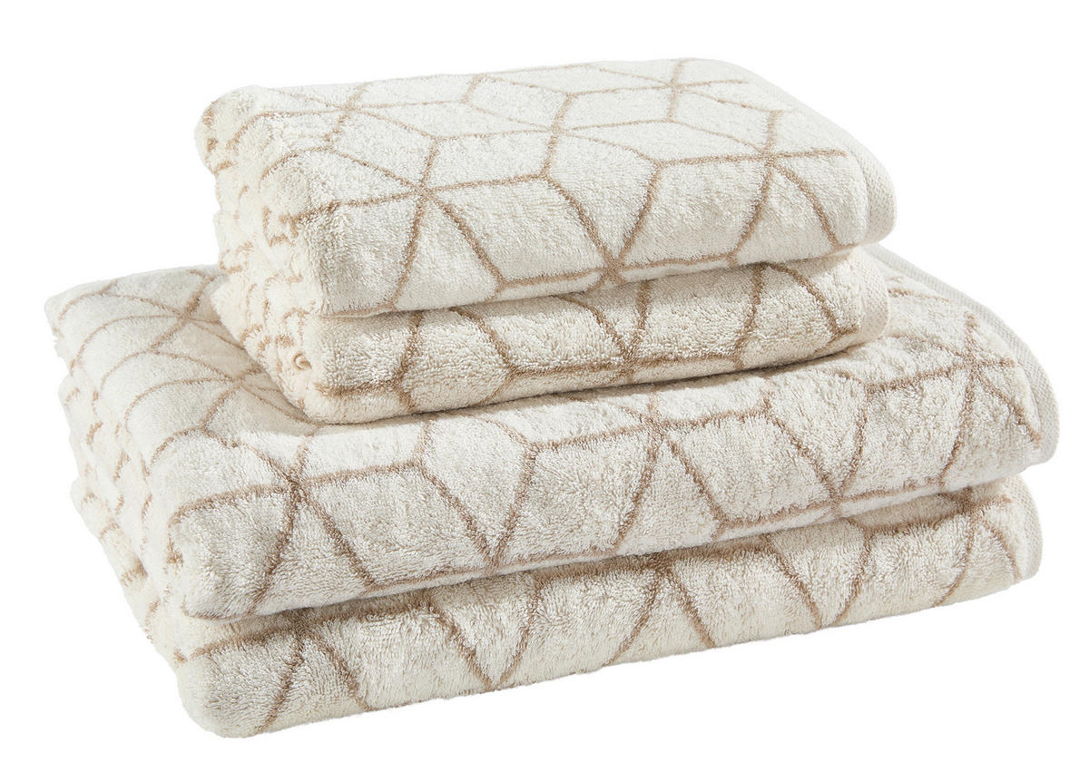 FROTTIERSET Coordinates Carré Beige 4-teilig  - Beige, Basics, Textil - Villeroy & Boch