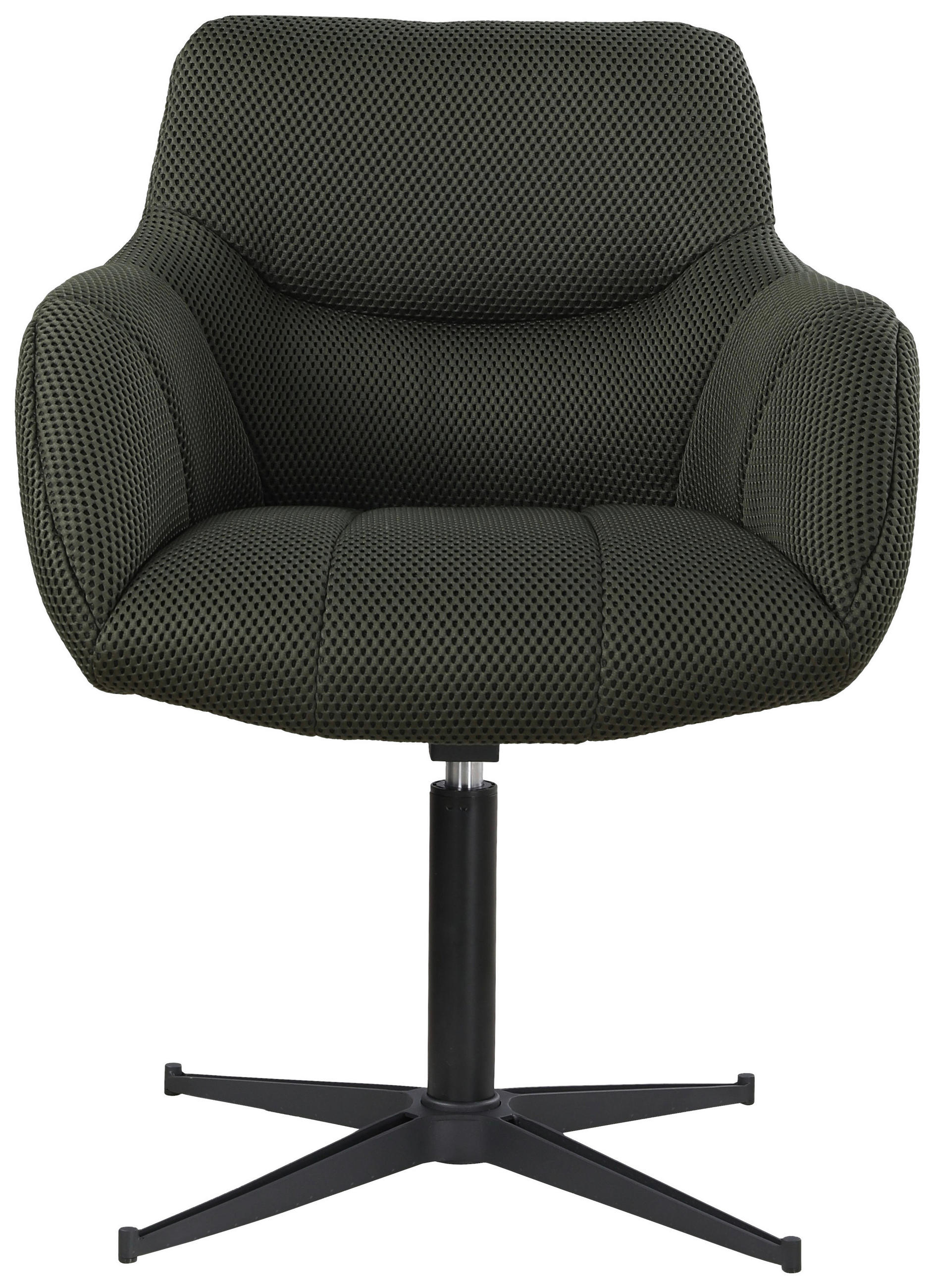 STOL MED ARMSTÖD järn vävt tyg  - svart/mörkgrön, Design, metall/textil (63/85/66cm) - Novel