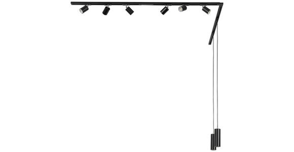 SCHIENENSYSTEM - Chromfarben/Schwarz, Trend, Kunststoff/Metall (262cm) - Novel