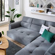 ECKSOFA in Feincord Anthrazit  205/280 cm  - Anthrazit/Schwarz, Design, Textil/Metall (205/280cm) - Xora