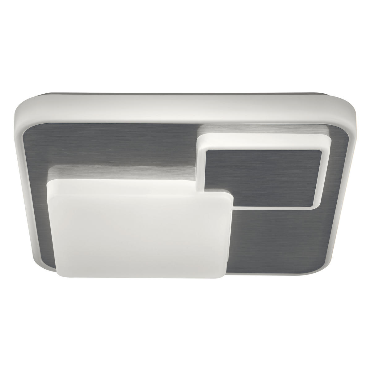 STROPNÍ LED SVÍTIDLO, 38,5/38,5/8 cm - bílá, Basics, kov/plast (38,5/38,5/8cm) - Xora
