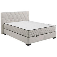 BOXBETT 160/200 cm  in Beige  - Beige/Schwarz, MODERN, Holzwerkstoff/Kunststoff (160/200cm) - MID.YOU