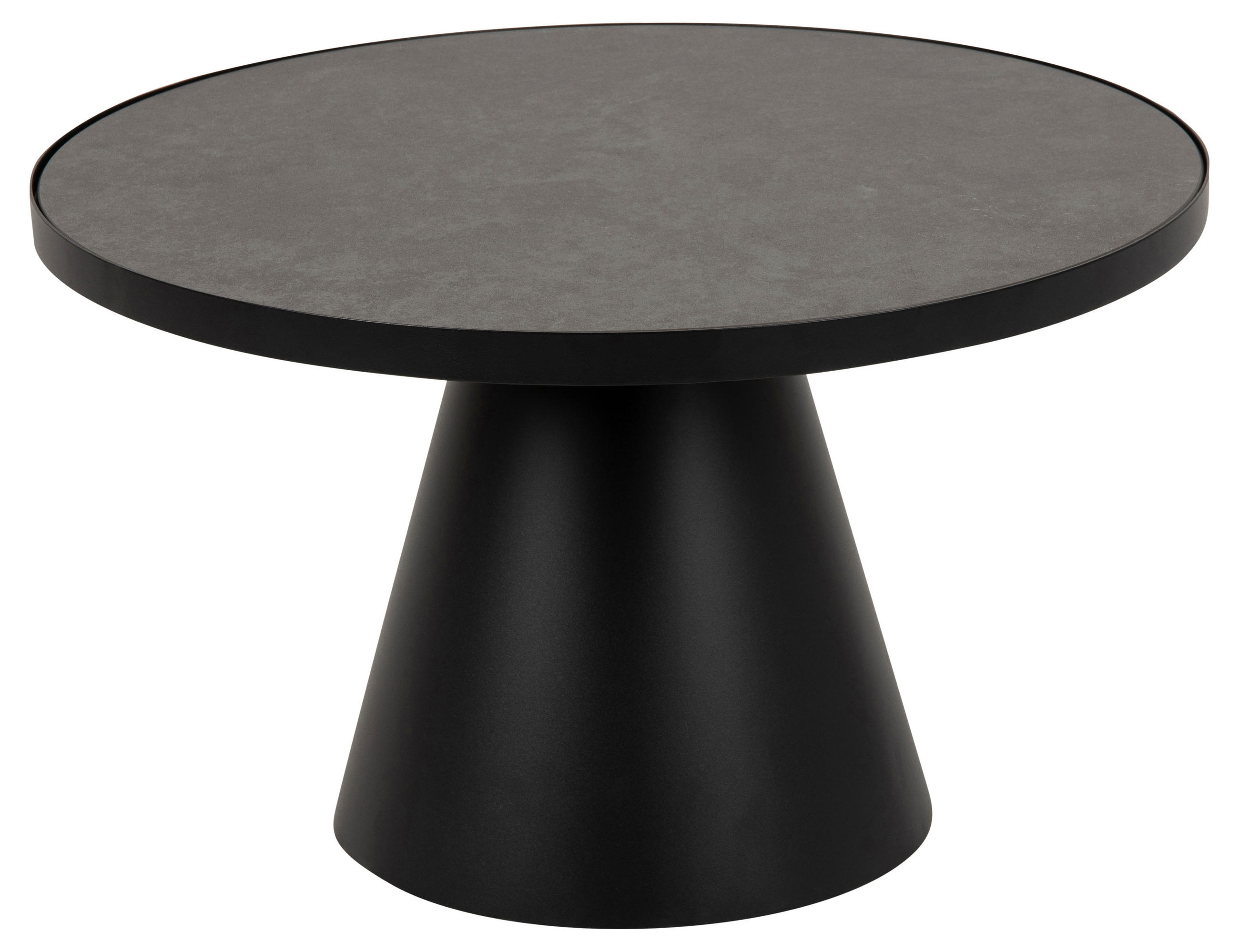 COUCHTISCH Hartglas 66/66/40 cm rund Schwarz  - Schwarz, KONVENTIONELL, Glas/Keramik (66/66/40cm) - MID.YOU