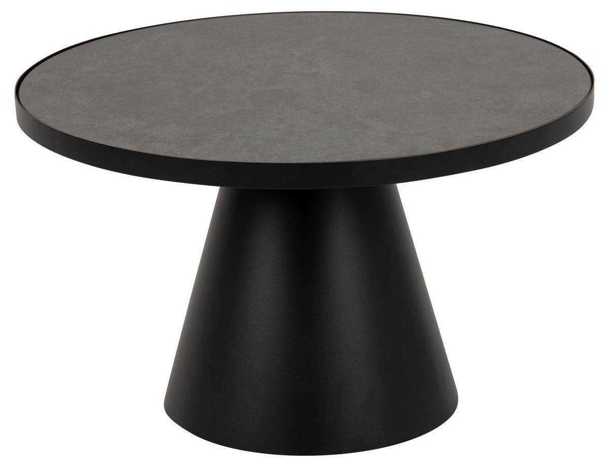 COUCHTISCH in Metall, Glas, Keramik 66/66/40 cm  - Schwarz, KONVENTIONELL, Glas/Keramik (66/66/40cm) - MID.YOU
