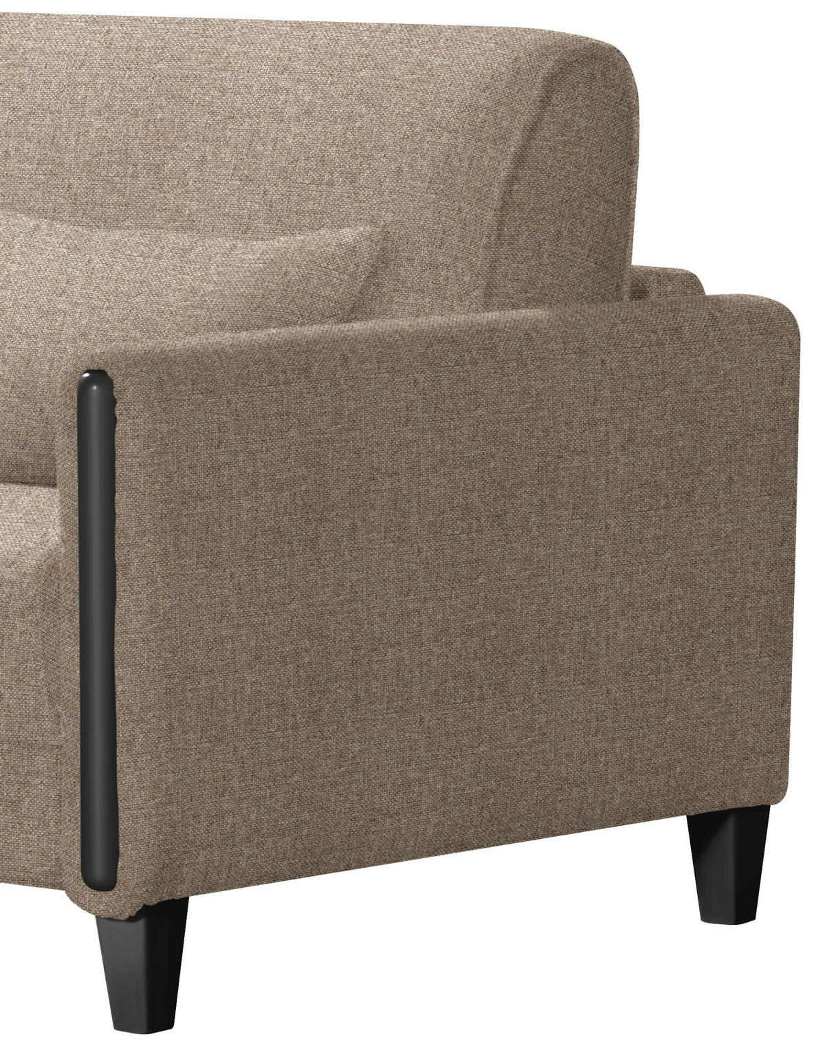 SCHLAFSOFA in Holz, Textil Schwarz, Hellbraun  - Hellbraun/Schwarz, Design, Holz/Textil (174/88/104cm) - Niels Andersson
