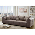 BIGSOFA Flachgewebe Braun  - Beige/Braun, KONVENTIONELL, Holz/Textil (287/69/108cm) - Cantus