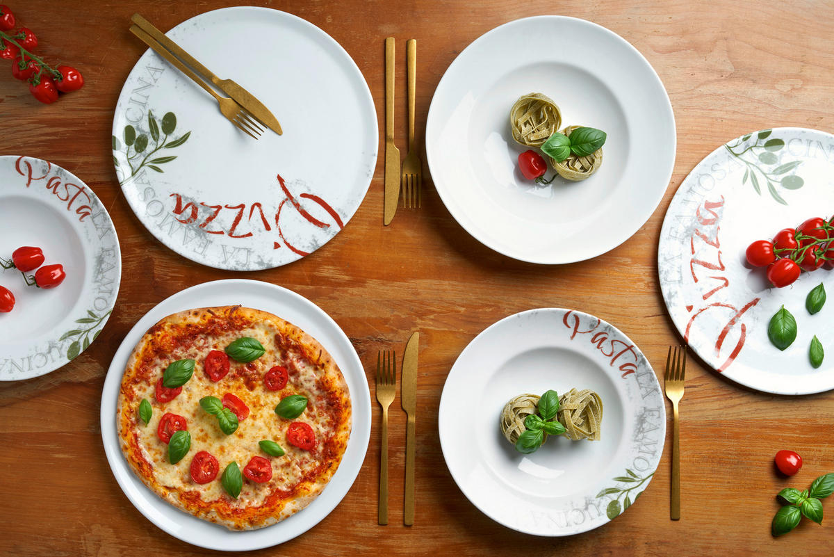 PASTATELLER Weiß, Multicolor 27 cm Famosa 6-teilig  - Multicolor/Weiß, Basics, Keramik (27cm) - Van Well