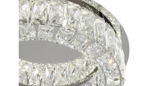 LED-DECKENLEUCHTE 40/14 cm   - Transparent, KONVENTIONELL, Glas/Metall (40/14cm) - Novel