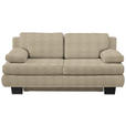 SCHLAFSOFA Macy in Sandfarben  - Sandfarben/Wengefarben, Design, Holz/Textil (203/94/100cm) - Novel