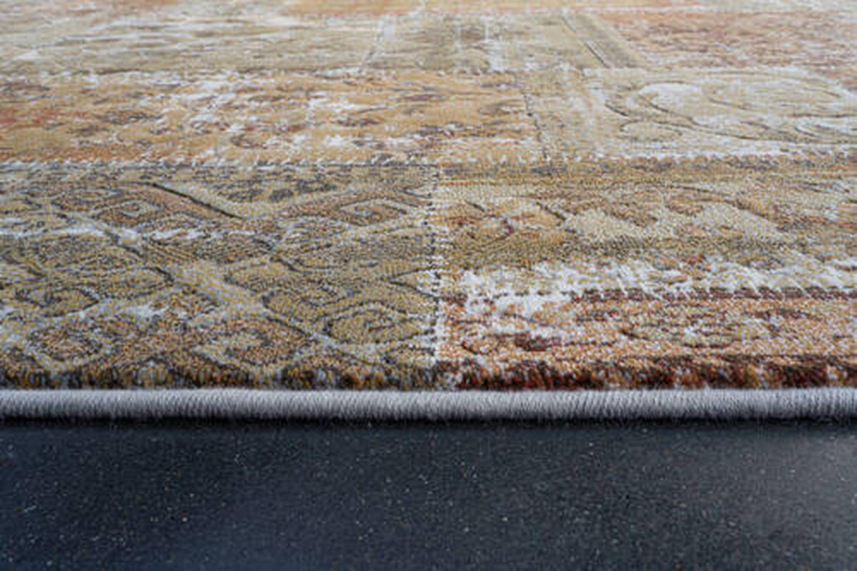WEBTEPPICH 80/150 cm Argentum Creme, Goldfarben, Terracotta  - Goldfarben/Terracotta, KONVENTIONELL, Kunststoff/Textil (80/150cm) - Novel