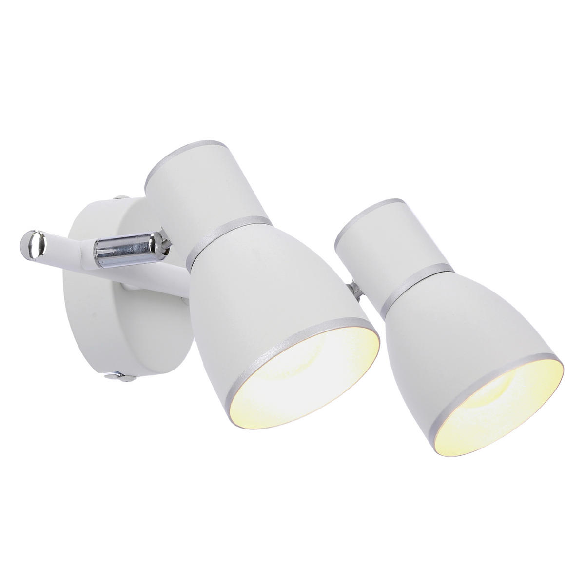 TAKLAMPA Fido 35/8/16 cm  - vit/kromfärg, Klassisk, metall (35/8/16cm)