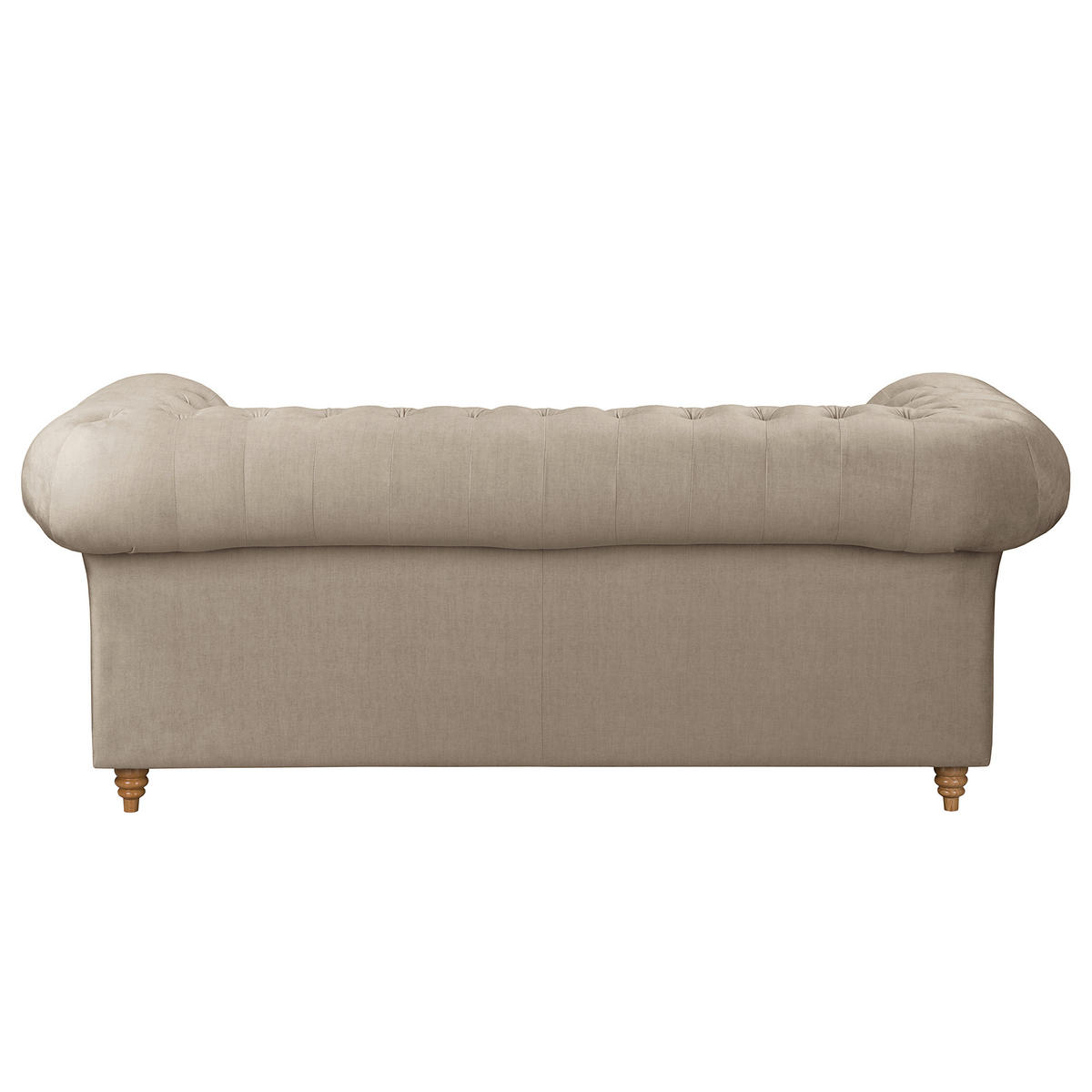 2-SITZER-SOFA Laura in Mikrofaser Taupe  - Taupe/Braun, Design, Holz/Textil (190/75/91cm) - P & B