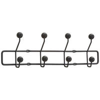 HAKENLEISTE  in Schwarz  - Schwarz, Trend, Metall (52/14,5/5cm) - Carryhome