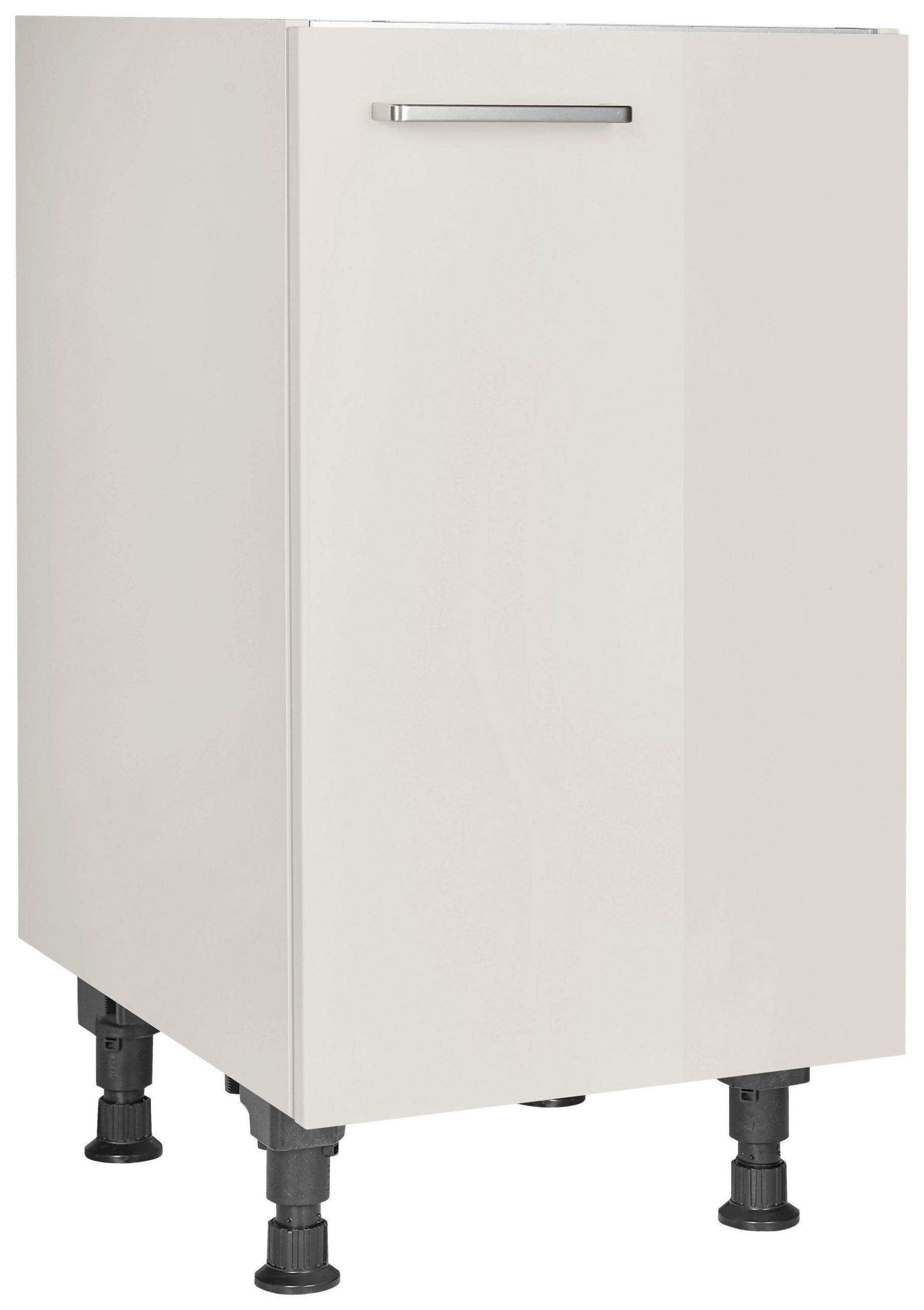 SPÜLENUNTERSCHRANK 45/87/56 cm  in Hellgrau  - Edelstahlfarben/Hellgrau, MODERN, Holzwerkstoff/Metall (45/87/56cm) - Nobilia