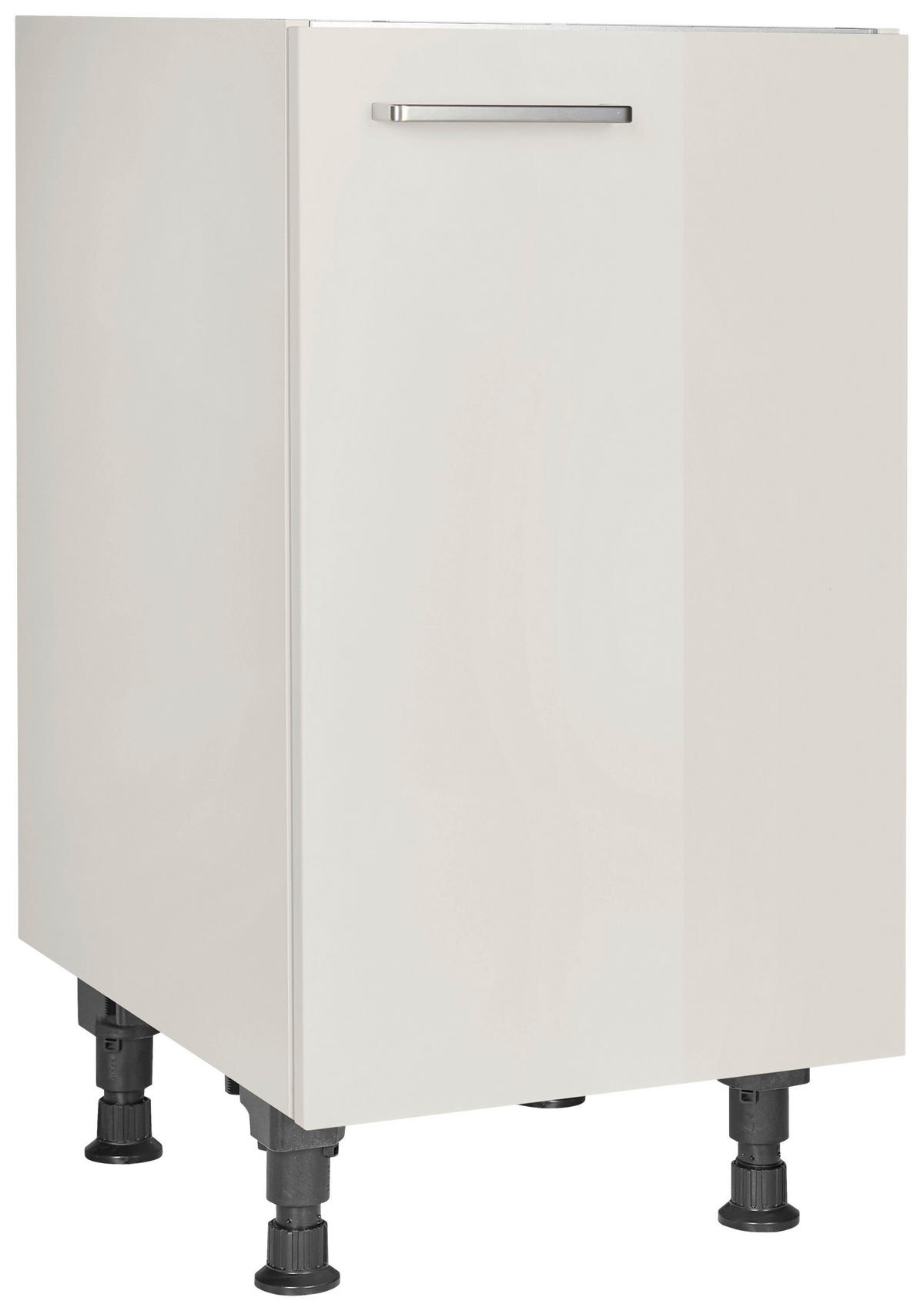 SPÜLENUNTERSCHRANK 45/87/56 cm  in Hellgrau  - Edelstahlfarben/Hellgrau, MODERN, Holzwerkstoff/Metall (45/87/56cm) - Nobilia