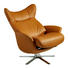 RELAXSESSEL Echtleder - Chromfarben/Braun, Design, Leder/Metall (82/104/83cm) - Joop!