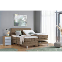 BOXSPRINGBETT 200/200 cm  Braun  - Chromfarben/Braun, Konventionell, Kunststoff/Textil (200/200cm) - Voleo