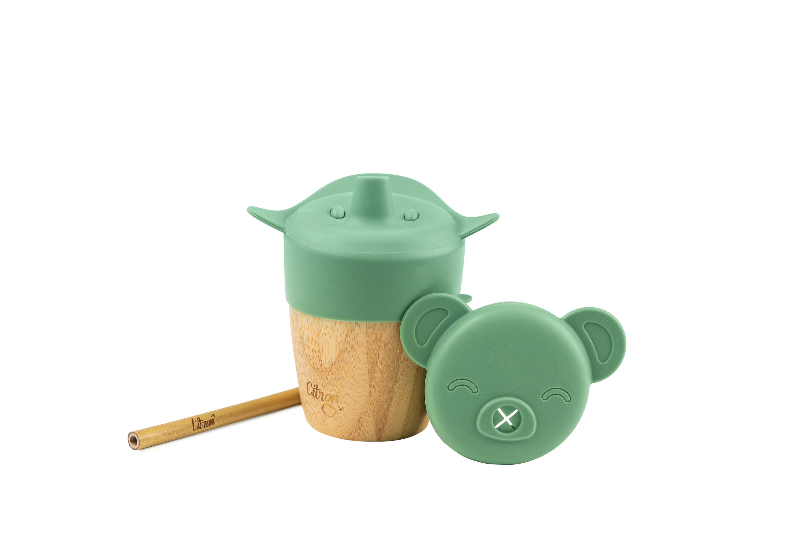 TRINKHALMBECHER  - Grün, Basics, Naturmaterialien/Kunststoff (7,5/9cm)