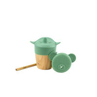 TRINKHALMBECHER  - Grün, Basics, Naturmaterialien/Kunststoff (7,5/9cm)