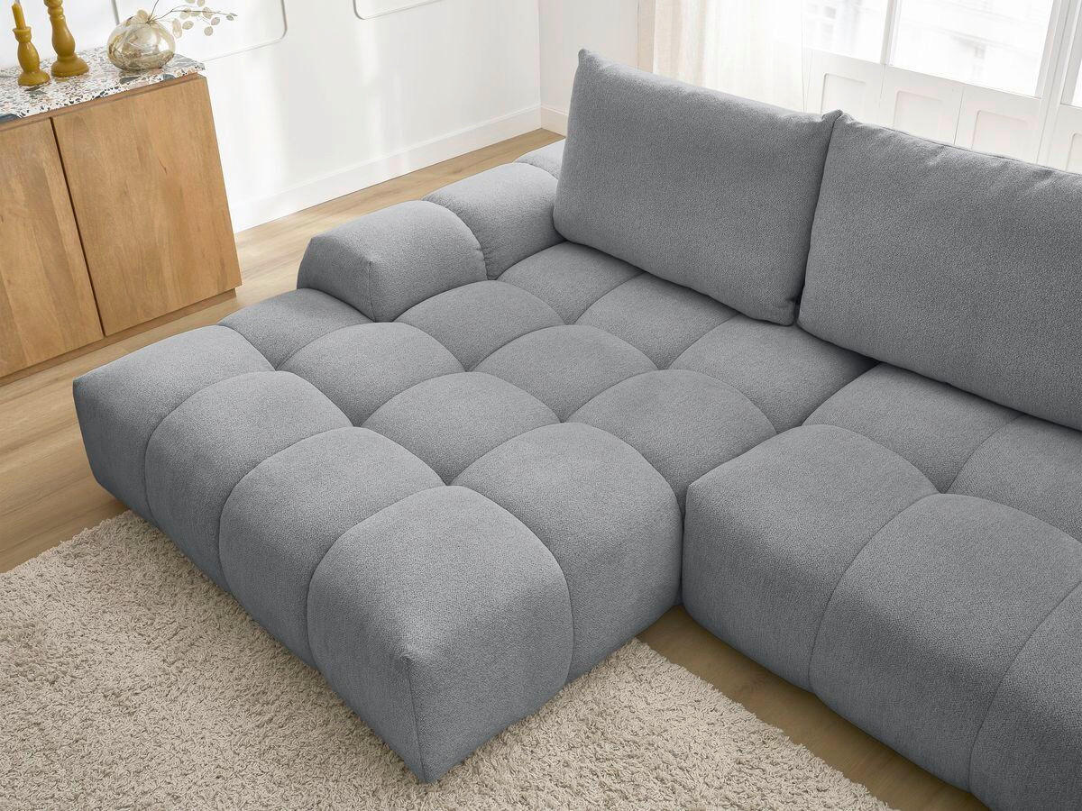 ECKSCHLAFSOFA EVEREST  mit Rücken echt, Armteil links, Armteil rechts Flachgewebe Dunkelgrau  - Dunkelgrau/Schwarz, MODERN, Kunststoff/Textil (180/318cm) - Livetastic