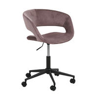 OTOČNÁ ŽIDLE PRO MLADÉ, samet, růžová, černá - růžová/černá, Design, kov/textil (56/87/54cm) - Carryhome