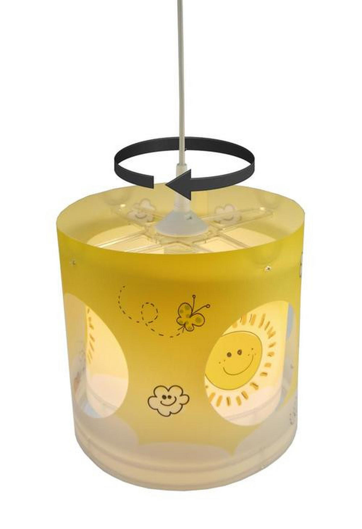 KINDERHÄNGELEUCHTE Sunny 25/27 cm   - Multicolor, LIFESTYLE, Kunststoff (25/27cm)