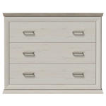 WICKELKOMMODE CAMRON 110/89,5/43 cm - Weiß/Grau, Natur, Holzwerkstoff/Kunststoff (110/89,5/43cm) - My Baby Lou