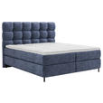 BOXSPRINGBETT 180/200 cm  in Dunkelblau  - Schwarz/Dunkelblau, Trend, Textil/Metall (180/200cm) - Esposa