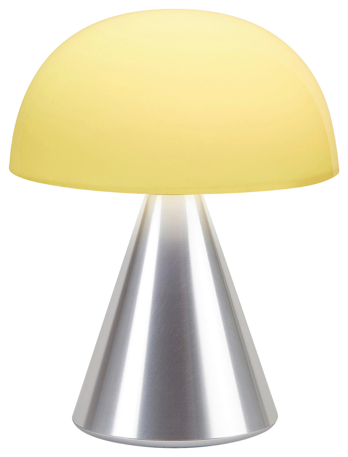 AKKU-TISCHLEUCHTE 14/17/14 cm   - Alufarben, Design, Kunststoff/Metall (14/17/14cm)