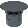 VENTILABDECKUNG   - Schwarz, Basics, Kunststoff (6,4/2/6,4cm) - Novel