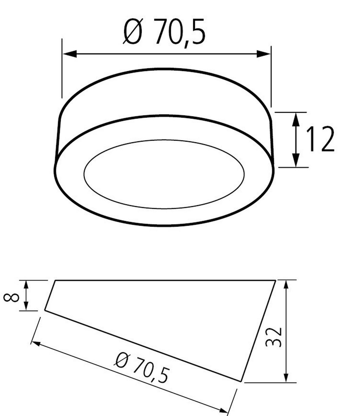 AUFBAULEUCHTE - Schwarz, Basics, Kunststoff (7,5/3,2/7,5cm) - HKT