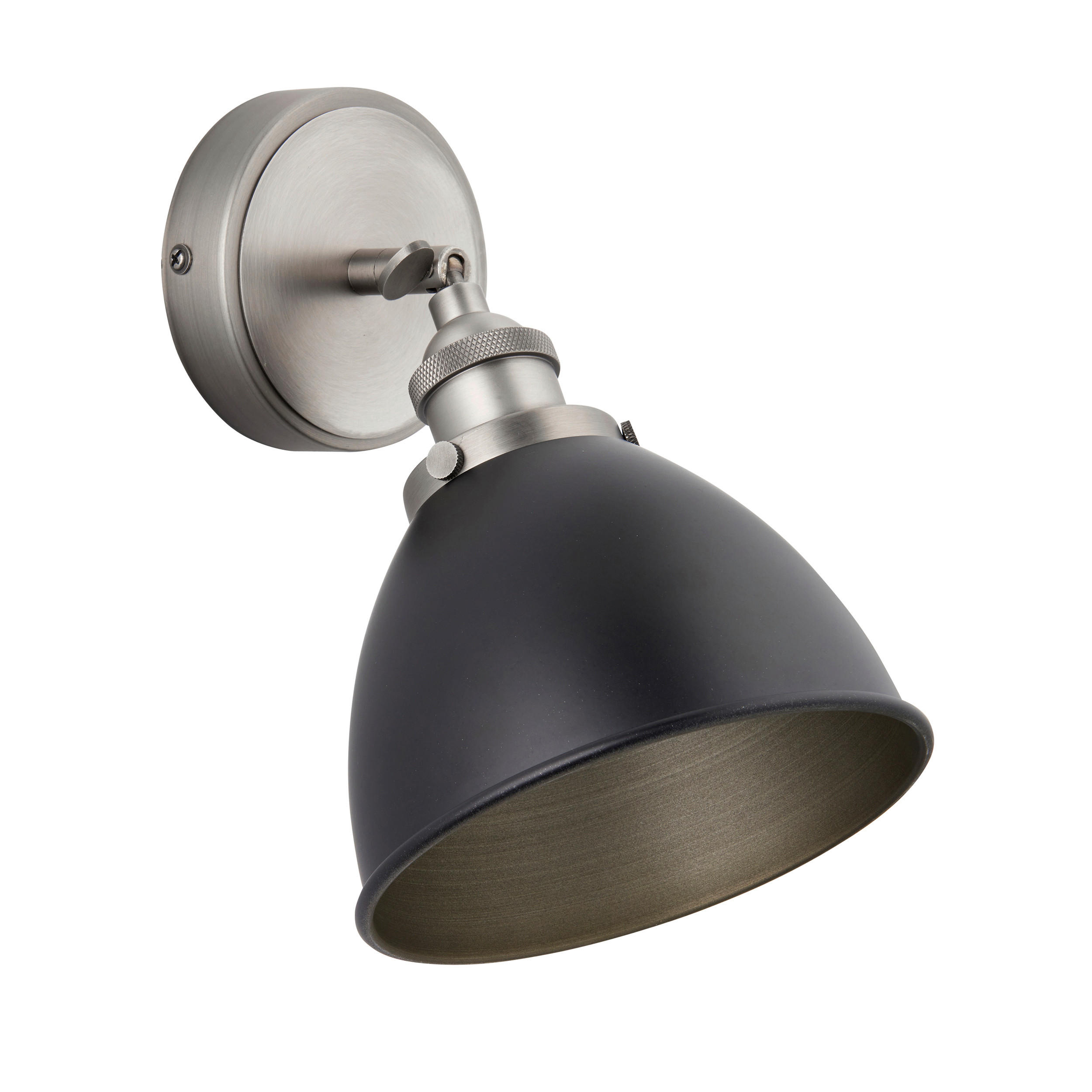 WANDLEUCHTE 15/22.5/23 cm   - Zinkfarben/Schwarz, Basics, Metall (15/22.5/23cm) - ENDON