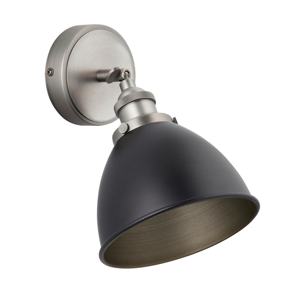 WANDLEUCHTE Endon Franklin 15/22.5/23 cm   - Zinkfarben/Schwarz, Basics, Metall (15/22.5/23cm) - ENDON