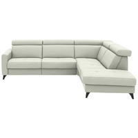 ECKSOFA Beldomo System in Flachgewebe Naturfarben  276/214 cm  - Schwarz/Naturfarben, KONVENTIONELL, Textil/Metall (276/214cm) - Beldomo System