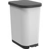 TRETEIMER Ribo 35 L  - Schwarz/Weiß, KONVENTIONELL, Kunststoff (40/28,5/51,3cm) - Rotho