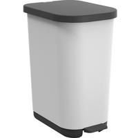 TRETEIMER Ribo 35 L  - Schwarz/Weiß, KONVENTIONELL, Kunststoff (40/28,5/51,3cm) - Rotho