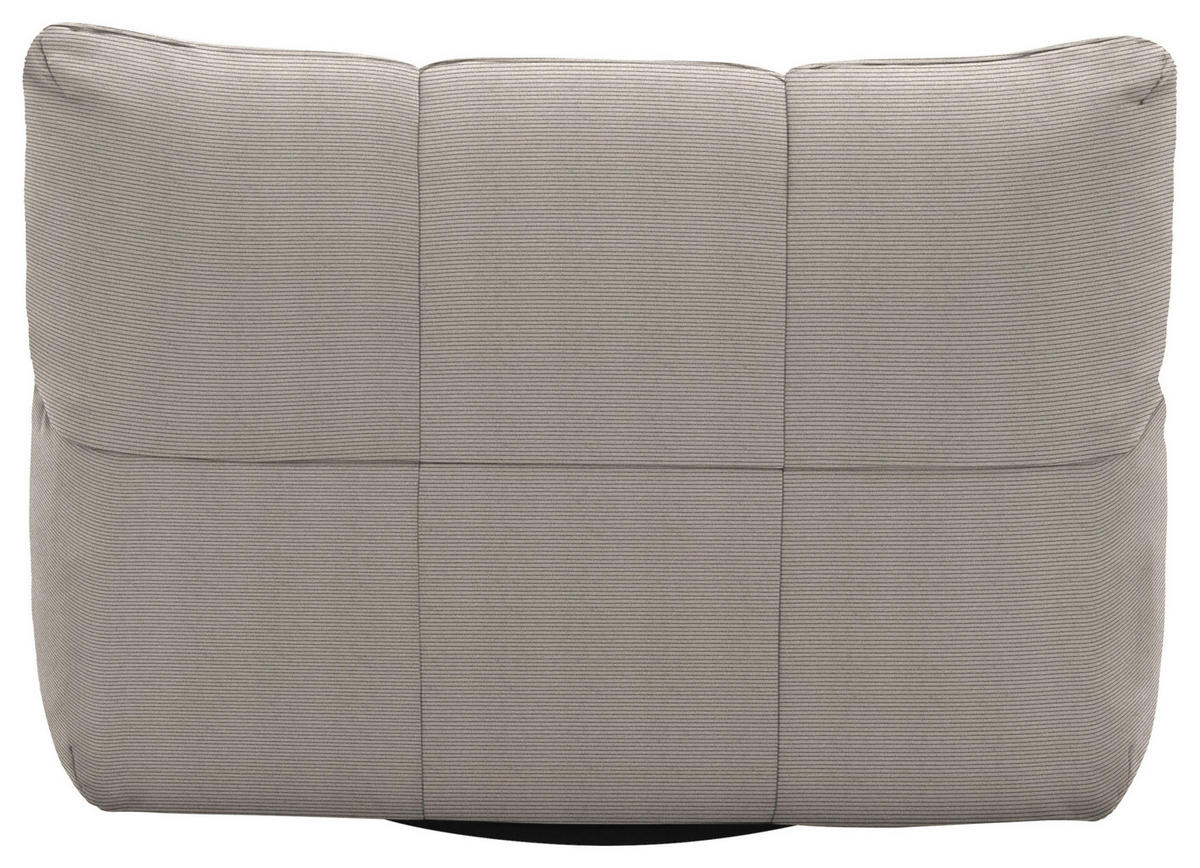 SESSEL Feincord Beige  - Beige/Schwarz, Design, Kunststoff/Textil (112/85/108cm) - Pure Home Lifestyle