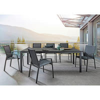 GARTENTISCH 210/95/74 cm Metall, Keramik  - Anthrazit, Modern, Keramik/Metall (210/95/74cm)