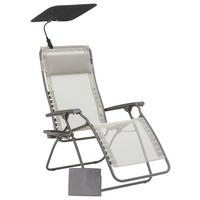 GARTEN-RELAXSESSEL Stahl  - Anthrazit/Beige, Basics, Textil/Metall (67/114/88cm) - Lafuma Mobilier