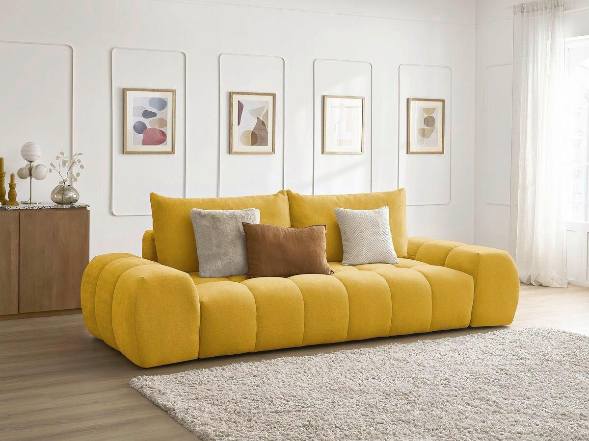XXXLutz Schlafsofa Everest Gelb 278x90x115 cm