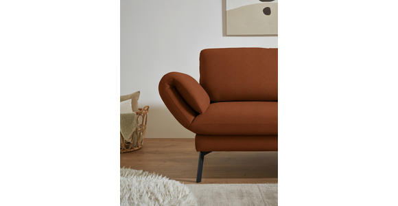 ECKSOFA  in Flachgewebe Kupferfarben  255-365/175-224 cm  - Schwarz/Kupferfarben, Design, Textil/Metall (255-365/175-224cm) - Dieter Knoll