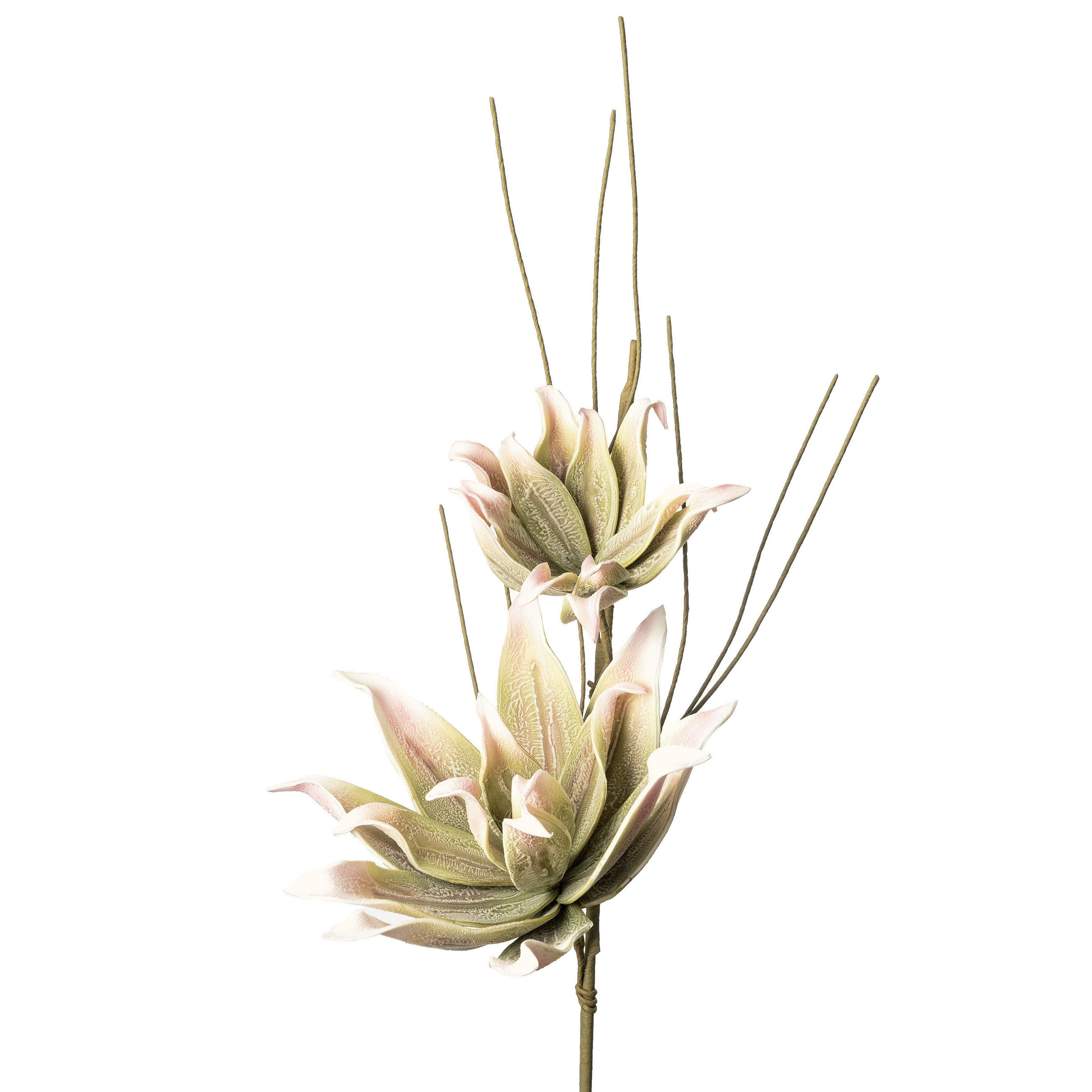 KUNSTBLUME  - Rosa/Weiß, Basics, Kunststoff/Metall (105cm)