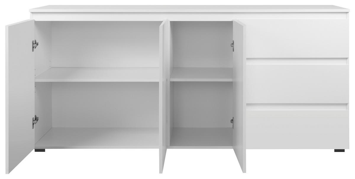 SIDEBOARD 178/80/40 cm  - vit/svart, Design, trämaterial/plast (178/80/40cm) - Carryhome