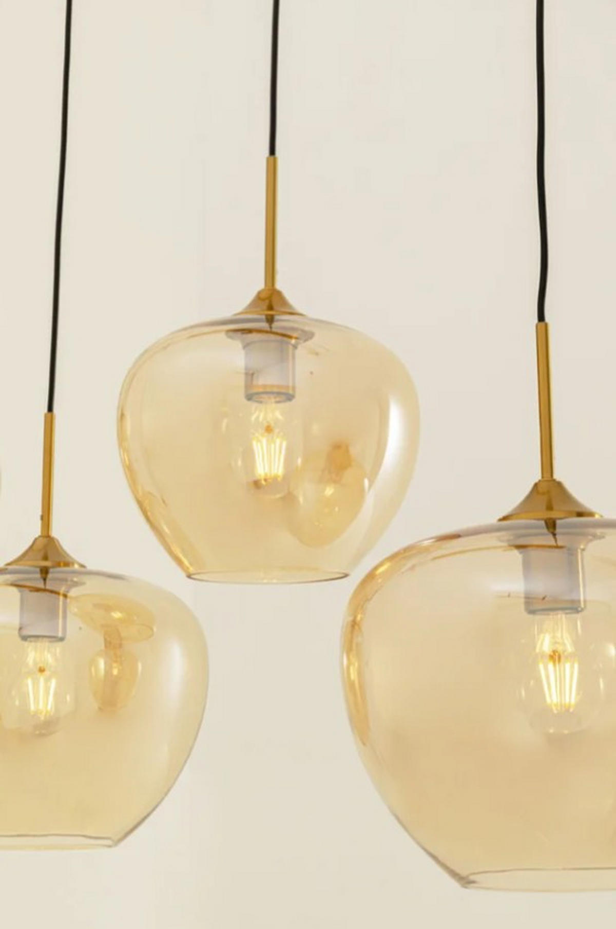 HÄNGELEUCHTE 110/160/35 cm   - Goldfarben, Trend, Glas/Metall (110/160/35cm) - Kare-Design