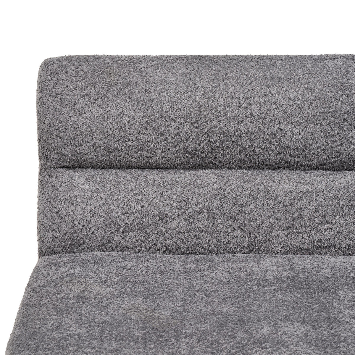 SITZBANK 140/83/61 cm Webstoff, Bouclé Dunkelgrau  - Dunkelgrau/Schwarz, KONVENTIONELL, Textil/Metall (140/83/61cm) - MID.YOU