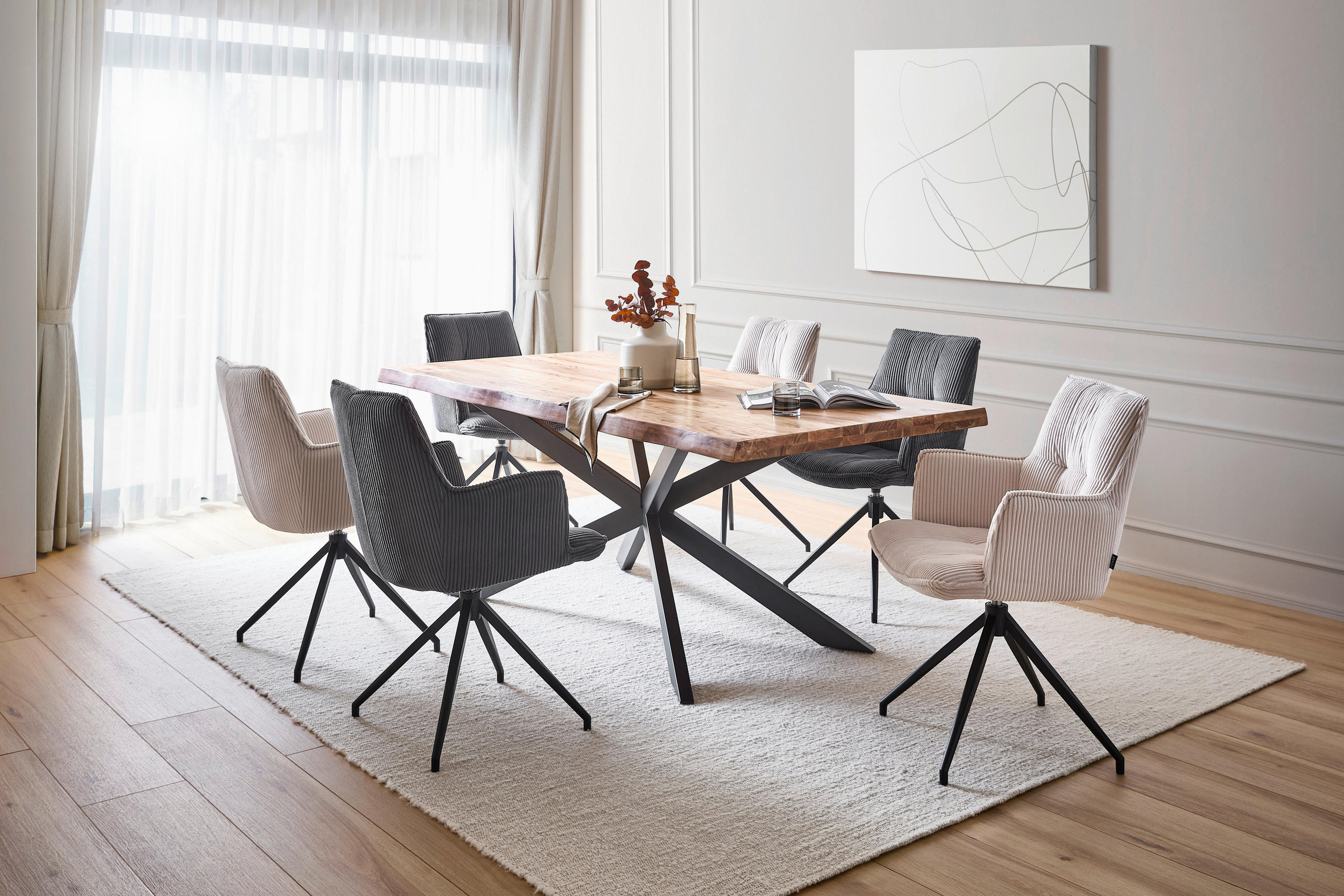 TISCHPLATTE Akazie Hartholz Akaziefarben  - Akaziefarben, Natur, Holz (180/90/5,5cm) - Valdera