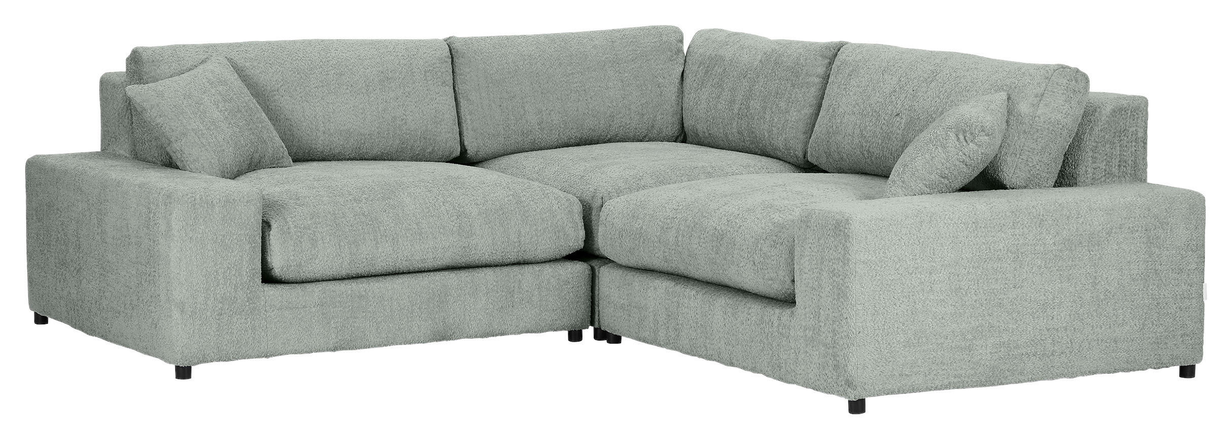 ECKSOFA  Eukalyptusholzfarben Bouclé  - Greige/Eukalyptusholzfarben, MODERN, Kunststoff/Textil (255/255cm) - Landscape